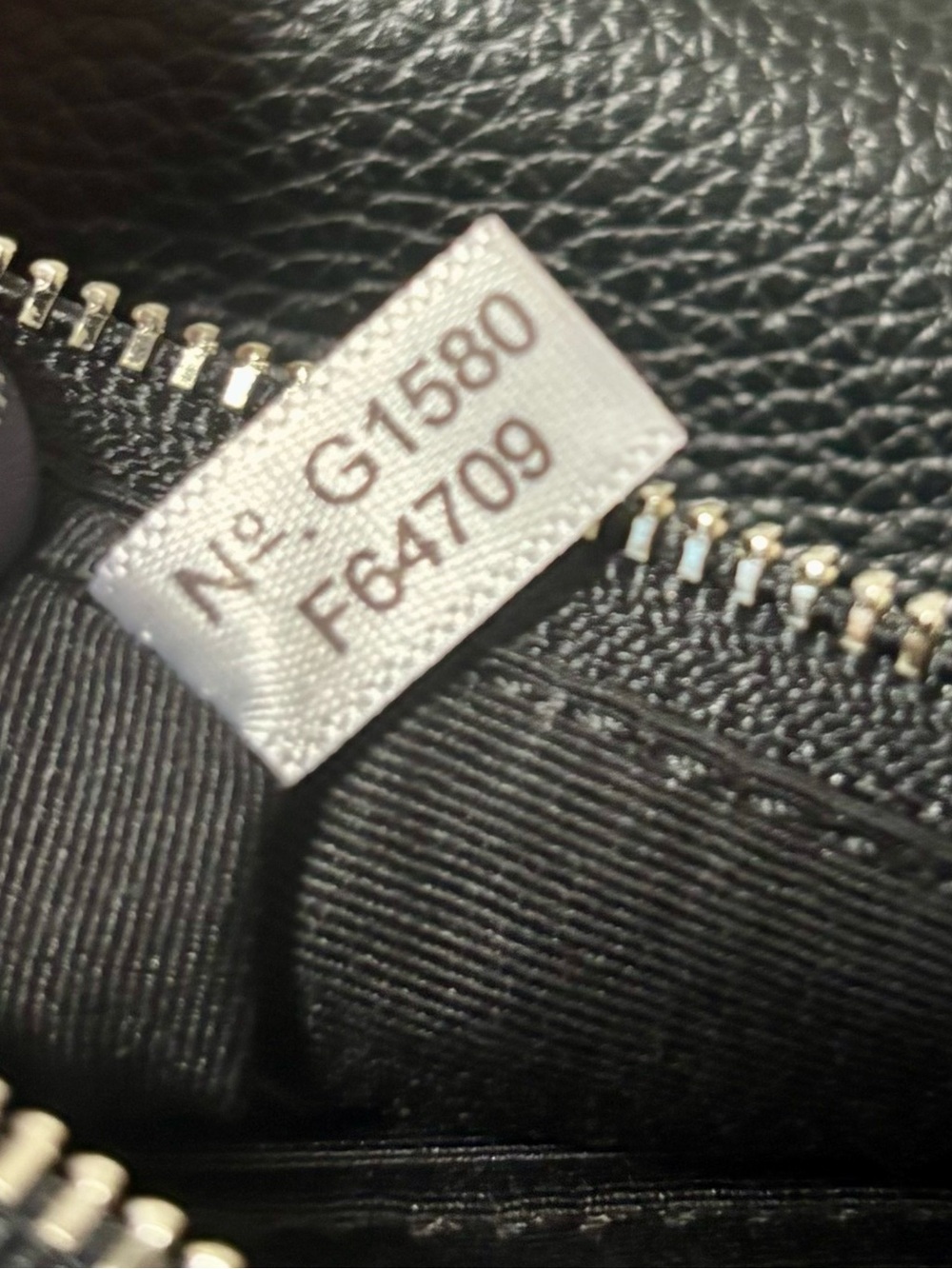 Coach Black Pebbled Leather Shearling-Trim Wristlet - Picture 10 of 11
